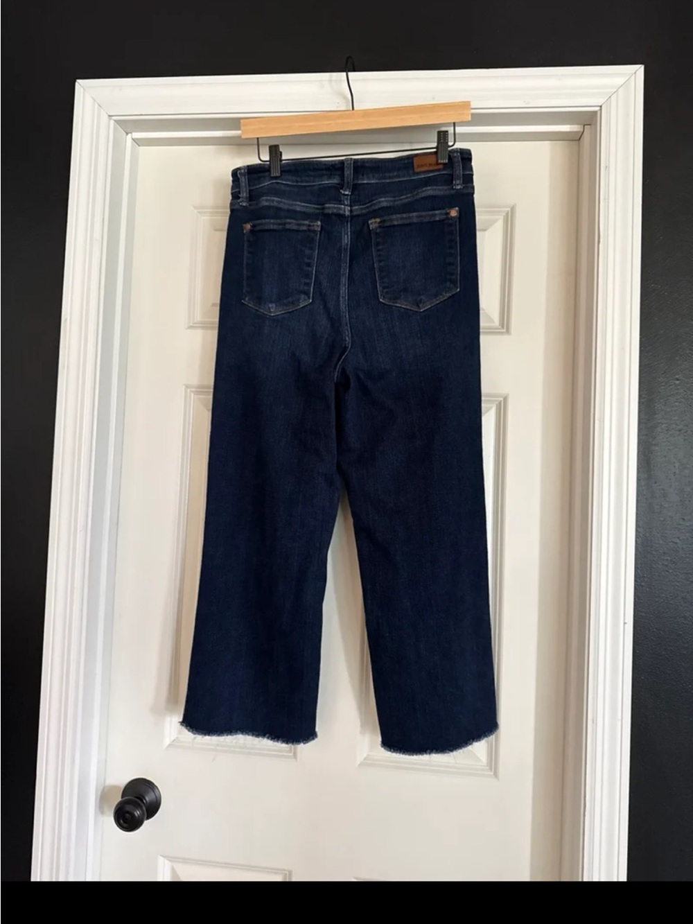 Judy Blue High Waist Wide Leg Crop Denim Jeans 82517 size 9/29 - Picture 9 of 12